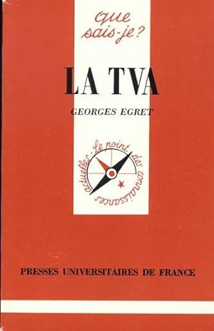 Imagen del vendedor de La TVA a la venta por Chapitre.com : livres et presse ancienne
