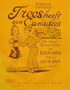 Antique Print-MUSIC SHEET-CANADIAN ARMY-TREES HEEFT EEN CANADEES-Groot-1946