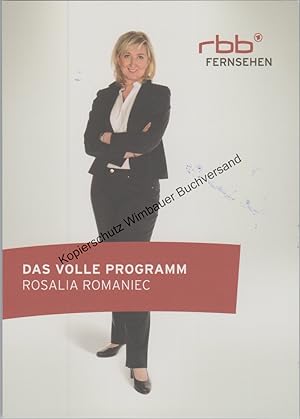 Bild des Verkufers fr Original Autogramm Rosalia Romaniec RBB /// Autograph signiert signed signee zum Verkauf von Antiquariat im Kaiserviertel | Wimbauer Buchversand