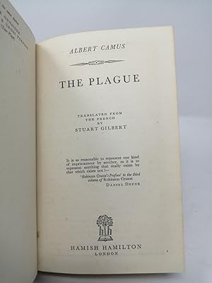 Bild des Verkufers fr The Plague. zum Verkauf von ROBIN SUMMERS BOOKS LTD