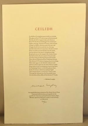Ceilidh. BROADSIDE (10.5 by 15 inches).