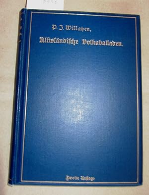 Bild des Verkufers fr Altislndische Volksballaden und andere Volksdichtungen nordischer Vorzeit. zum Verkauf von Versandantiquariat Dr. Wolfgang Ru