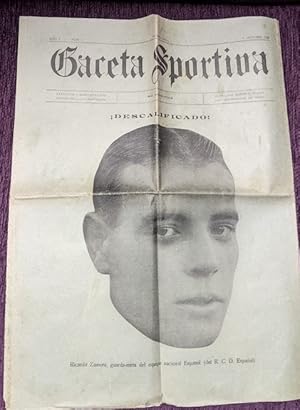 GACETA SPORTIVA, AÑO 1, NUMERO 1, 1922