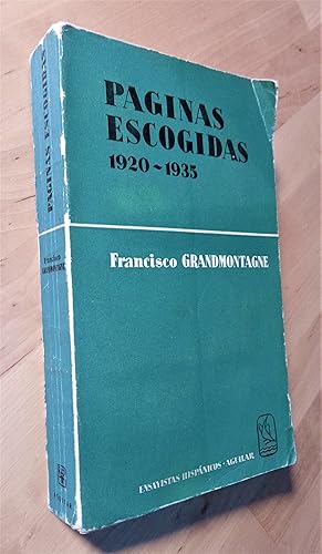 Immagine del venditore per Pginas escogidas (1920-1935) venduto da Llibres Bombeta