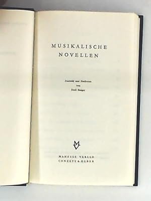 Seller image for Musikalische Novellen for sale by Leserstrahl  (Preise inkl. MwSt.)