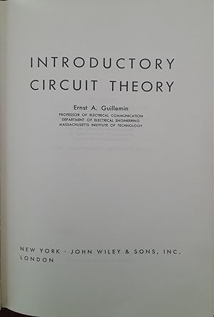 Imagen del vendedor de Introductory circuit theory a la venta por librisaggi