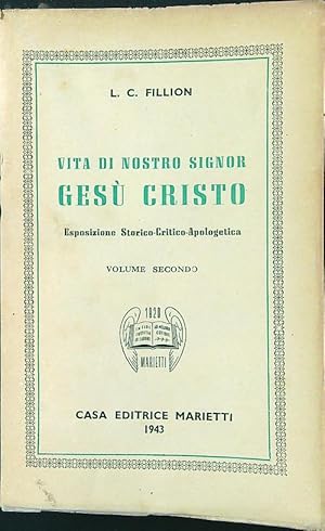 Bild des Verkufers fr Vita di Nostro Signore Gesu' Cristo vol. II zum Verkauf von Librodifaccia