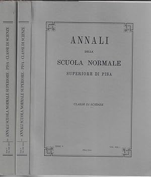 Seller image for Annali della scuola normale superiore di Pisa serie V Vol. XIII N. 1, 2 Classe di scienze for sale by Biblioteca di Babele