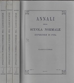 Seller image for Annali della scuola normale superiore di Pisa serie V Vol. XII N. 1, 2, 4 Classe di scienze for sale by Biblioteca di Babele