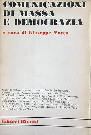 Bild des Verkufers fr Comunicazione di massa e democrazia zum Verkauf von Librodifaccia