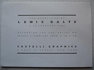 Seller image for Lewis Baltz San Quentin Point Castelli Graphics 1983 Exhibition invite postcard for sale by ANARTIST