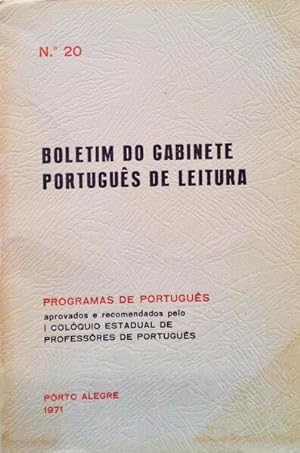 BOLETIM DO GABINETE PORTUGUÊS DE LEITURA, N.º 20 - 1971.