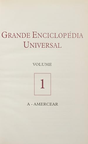 GRANDE ENCICLOPÉDIA UNIVERSAL. [20 VOLUMES].