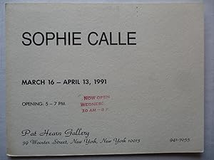 Imagen del vendedor de Sophie Calle Pat Hearn Gallery 1991 Exhibition invite postcard a la venta por ANARTIST