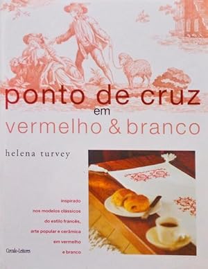 PONTO DE CRUZ EM VERMELHO & BRANCO.