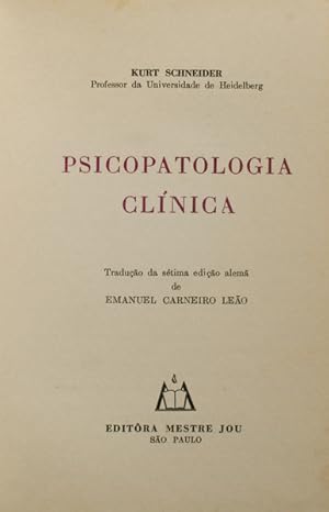 PSICOPATOLOGIA CLÍNICA.