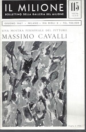 Imagen del vendedor de Una mostra personale del pittore MASSIMO CAVALLI - Il Milione MIlano Giugno 1967 a la venta por ART...on paper - 20th Century Art Books