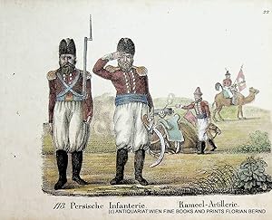 PERSIA MILITARY, antique print ca. 1830