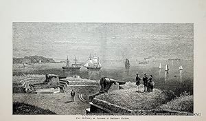 BALTIMORE, Maryland, Fort McHenry, antique print ca. 1880