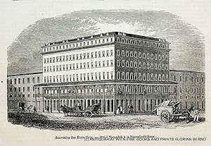 NEW ORLEANS, Louisiana, The Verandah Hotel New Orleans, antique print ca. 1850