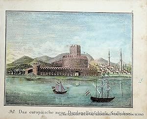 SEDDÜLBAHIR, Sedd el Bahr fortress in the Dardanelles,Turkey, antique print ca. 1830