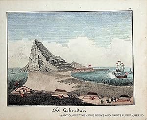 GIBRALTAR view, antique print ca. 1830