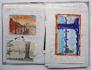 Seller image for A large collection of correspondance and origial artworks sent to the noted London Gallery dealer Henry Roland of Roland, Browse & Delbanco. 81 iems including 19 original artworks in pencil, ink and watercolour, including a handmade book. Circa 1960-1990. for sale by Roe and Moore