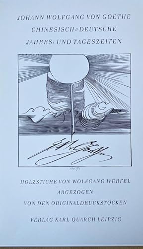 Image du vendeur pour Chinesisch-Deutsche Jahres- und Tageszeiten. Holzstiche von Wolfgang Wrfel. Abgezogen von den Originaldruckstcken. Mit 11 Original-Holzstichen. mis en vente par Treptower Buecherkabinett Inh. Schultz Volha