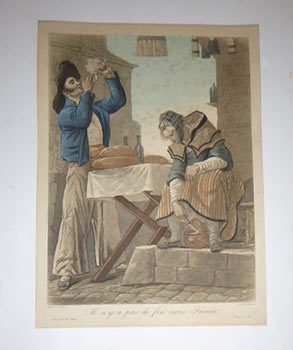 Seller image for Il n'y a pas de feu sans fume. Original aquatint. for sale by Wittenborn Art Books