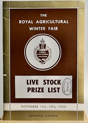 Livestock prize list, Royal Agricultural Winter Fair 1955