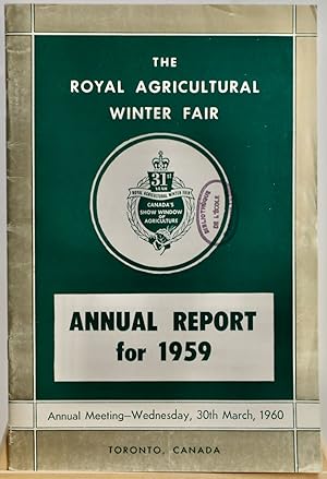 Royal Agricultural Winter Fair Annual report for 1959