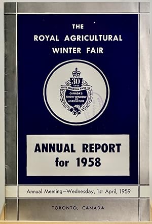 Royal Agricultural Winter Fair Annual report for 1958