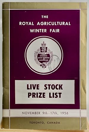 Livestock prize list, Royal Agricultural Winter Fair 1956