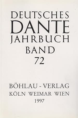 Bild des Verkufers fr Deutsches Dante Jahrbuch Band 72 zum Verkauf von Leipziger Antiquariat