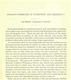 Seller image for Present Problems In Evolution And Heredity: The Contemporary Evolution Of Man / The Difficulties In The Hereditary Theory / Heredity And The Germ Cells for sale by Legacy Books II