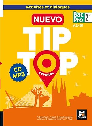nuevo tip top espanol 2de bac pro - ed. 2018 - cd audio