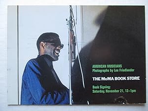 Seller image for Lee Friedlander American Musicians book signing MOMA Book Store 1998 Exhibition invite postcard for sale by ANARTIST