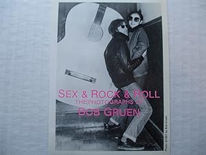 Image du vendeur pour Sex and Rock and Roll The Photographs of Bob Gruen Susan Cooper Gallery 1991 opening party Exhibition invite postcard mis en vente par ANARTIST