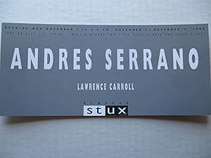 Seller image for Andres Serrano Stux Gallery 1990 Exhibition invite postcard for sale by ANARTIST