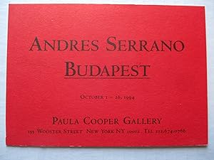 Bild des Verkufers fr Andres Serrano Budapest Cooper Gallery 1994 Exhibition invite postcard zum Verkauf von ANARTIST