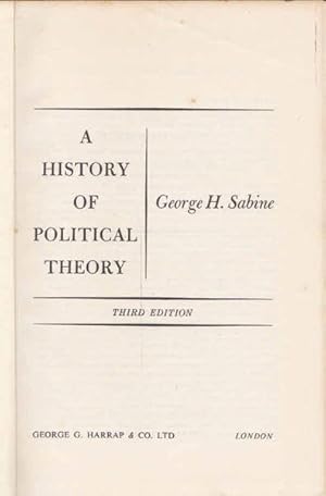 Immagine del venditore per A History of Political Theory: Third Edition venduto da Goulds Book Arcade, Sydney