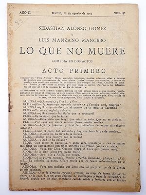 LA NOVELA CÓMICA 48. LO QUE NO MUERE (Sebastián Alonso Gómez / Luis Manzano Mancebo) 1917. OFRT