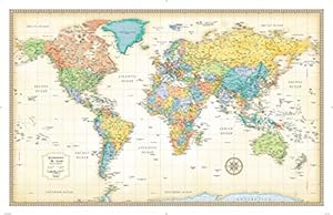 Bild des Verkufers fr Rand McNally Classic World Wall Map - Laminated zum Verkauf von Pieuler Store