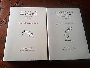 JUAN RAMON DE VIVA VOZ. Vol. I 1913-1931. Vol II. 1932-1936. Completo