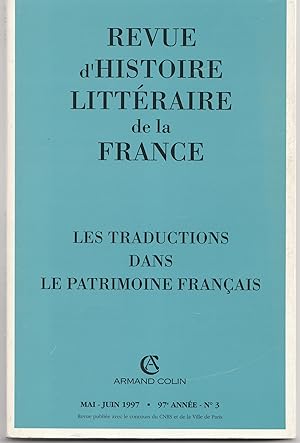 Les traductions dans le patrimoine français, in Revue d'histoire littéraire de la France
