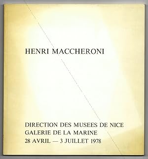 Seller image for Henri MACCHERONI. Archologies. for sale by Librairie-Galerie Dorbes Tobeart