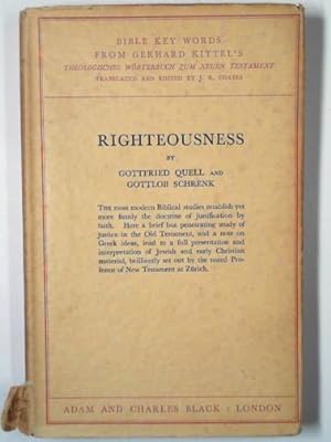 Image du vendeur pour Bible key words: Righteousness mis en vente par Cotswold Internet Books