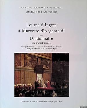 Image du vendeur pour Lettres d'Ingres  Marcotte d'Argenteuil. Dictionnaire mis en vente par Klondyke