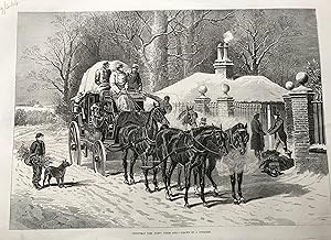 Image du vendeur pour CHRISTMAS TIME FORTY YEARS AGO - an Original Antique Engraving printed in 1874 mis en vente par K Books Ltd ABA ILAB