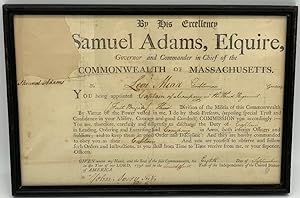 SIGNER OF THE DECLARATION OF INDEPENDENCE -- SAMUEL ADAMS -- AS GOVERNOR OF MASSACHUSETTS